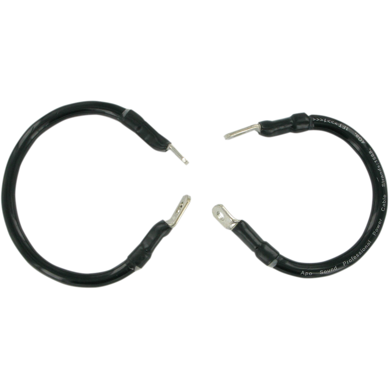 Solid Black Battery Cable Kit for FXST/FLST