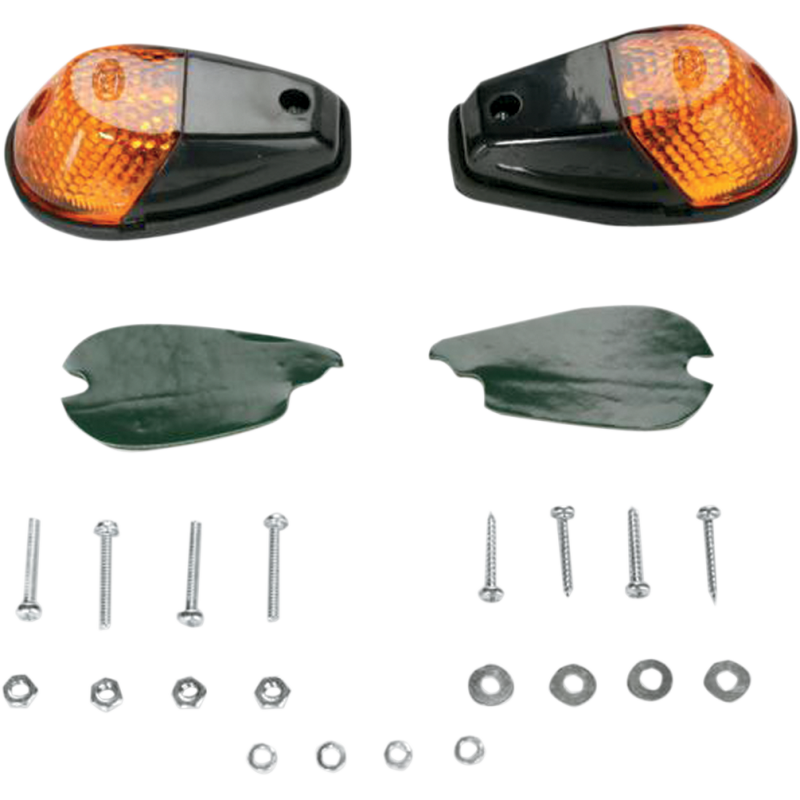 Flush Mount Marker Light - Black/Amber (Single Filament)