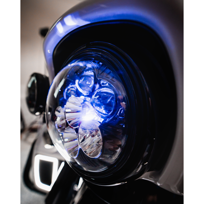 Shark Demon 2 7" Round LED Headlight - 14-24 Models