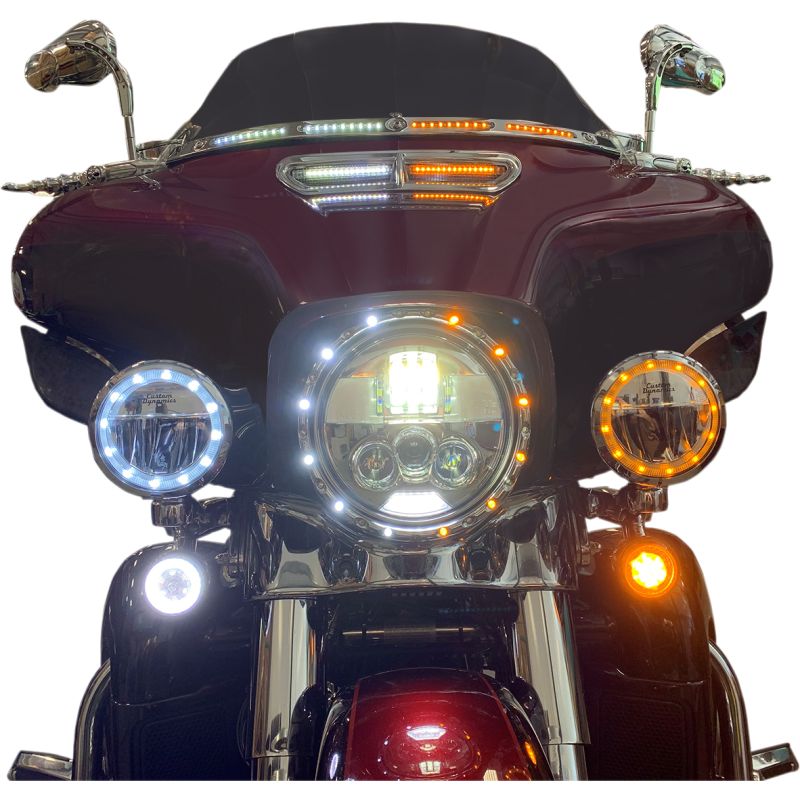 Custom Dynamics 4.5" TruBeam Amber/White LED Passing Lamps