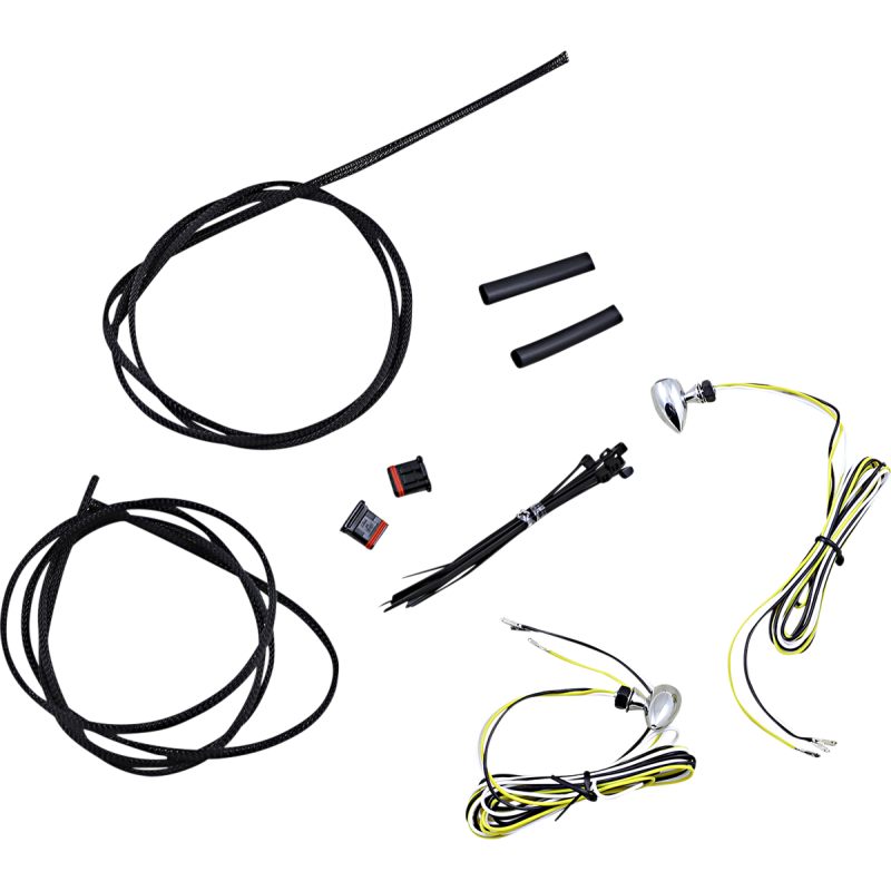 Micro Bullet LED Turn Signal, Amber/white LEDs, chrome finish