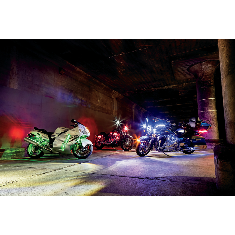 Kuryakyn 5 3/4" Orbit Prism LED Headlight with Bluetooth Halo