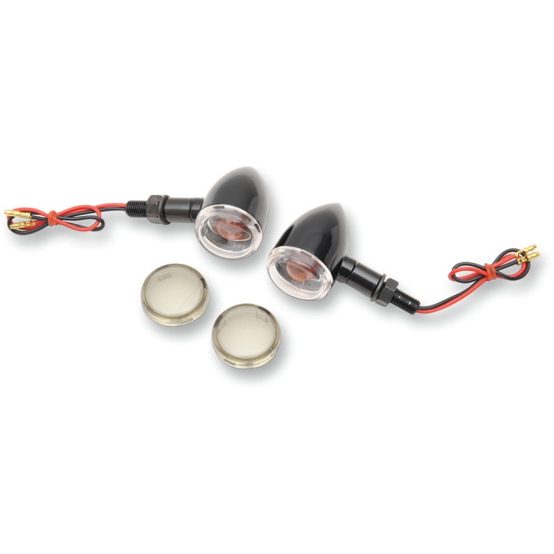 Gloss Black Mini Deuce Marker Light with Clear/Smoke Lenses (Stud Mount)