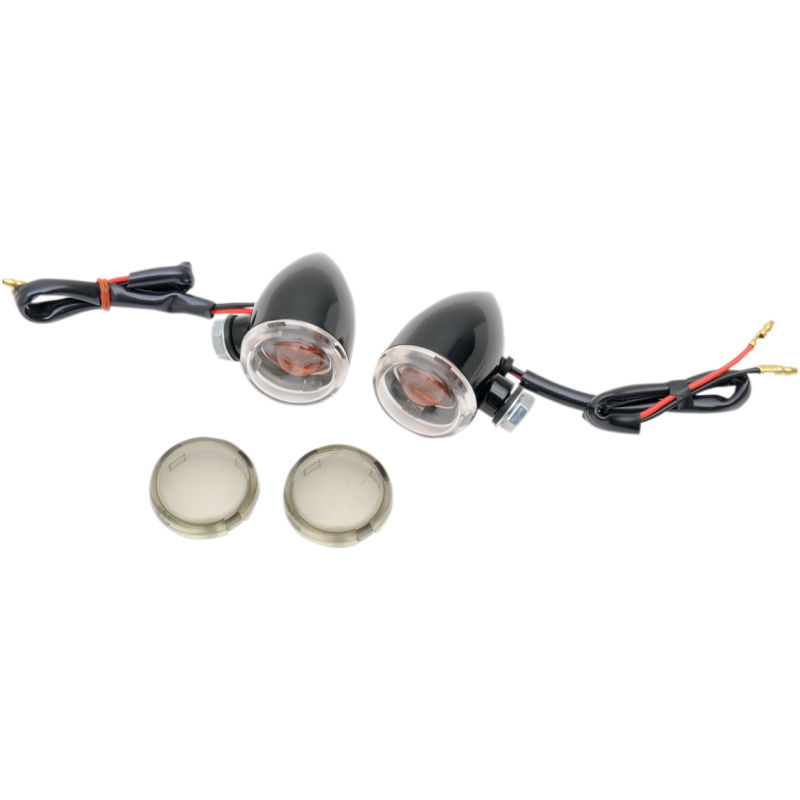 Gloss Black Mini Deuce Marker Light with Clear/Smoke Lenses (Bolt Mount)