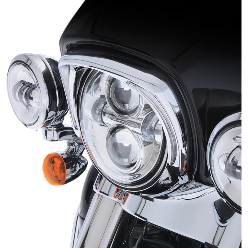 Fang Headlight Bezel Chrome (Run only)