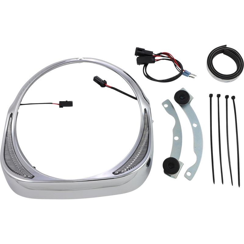 Fang Headlight Bezel Chrome (Run only)