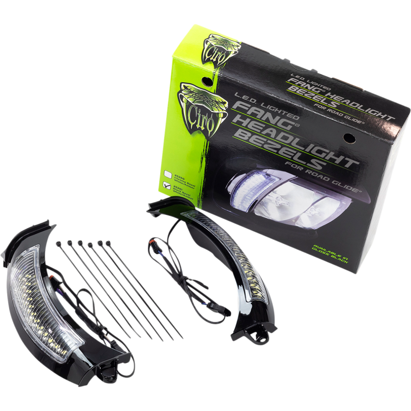 Fang Headlight Bezel Gloss Black (Run/Turn)