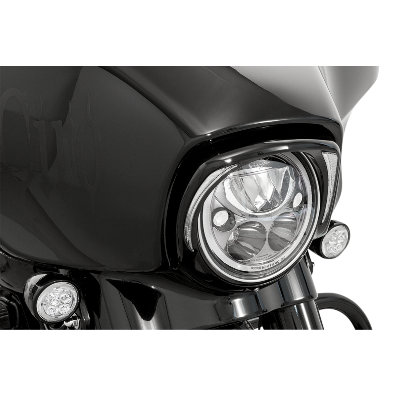 Fang Headlight Bezel Gloss Black (Run/Turn)