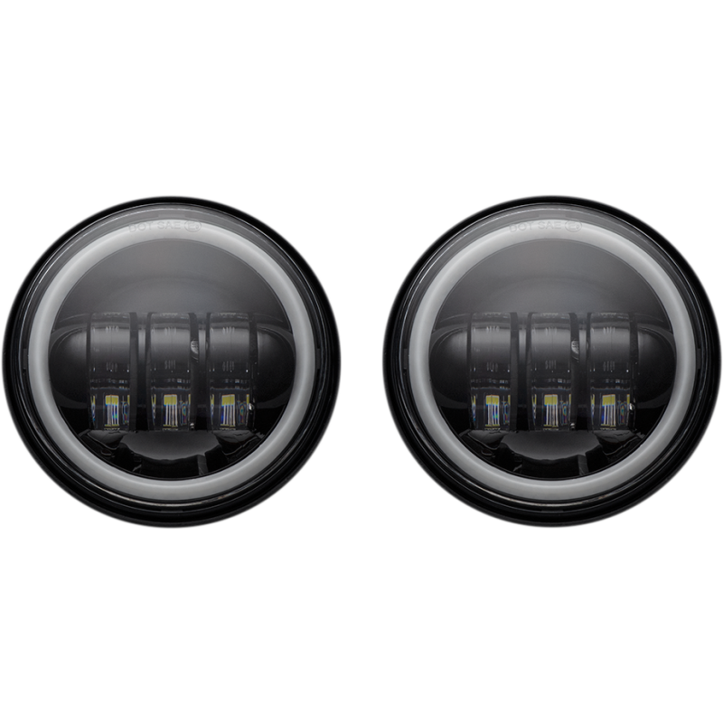 Black 4.5" LED Halo Passing Lamps