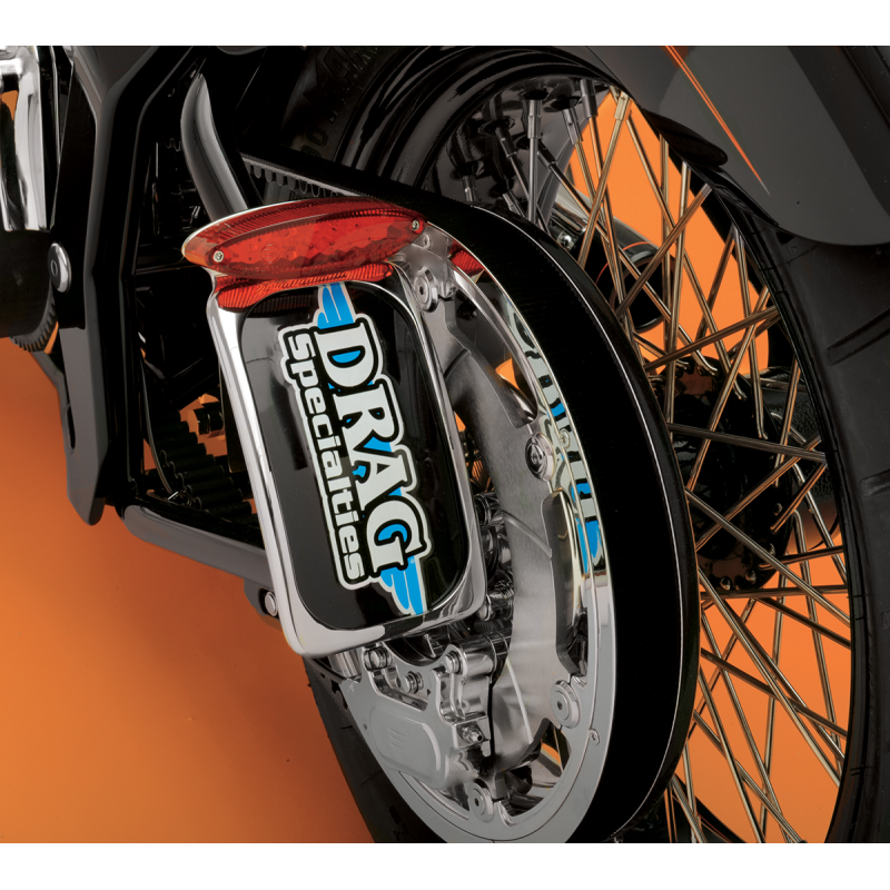 Drag Specialties Mini LED Cat Eye Taillight with License Plate Mount