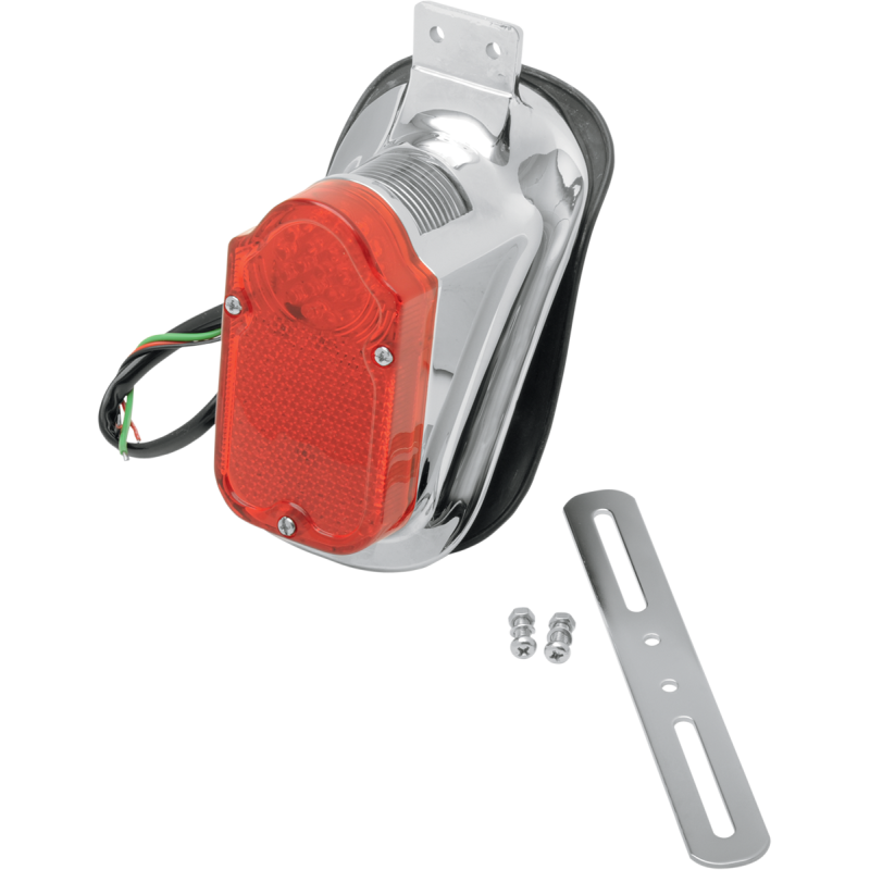 Drag Specialties Universal Tombstone LED Taillight/License Plate Mount