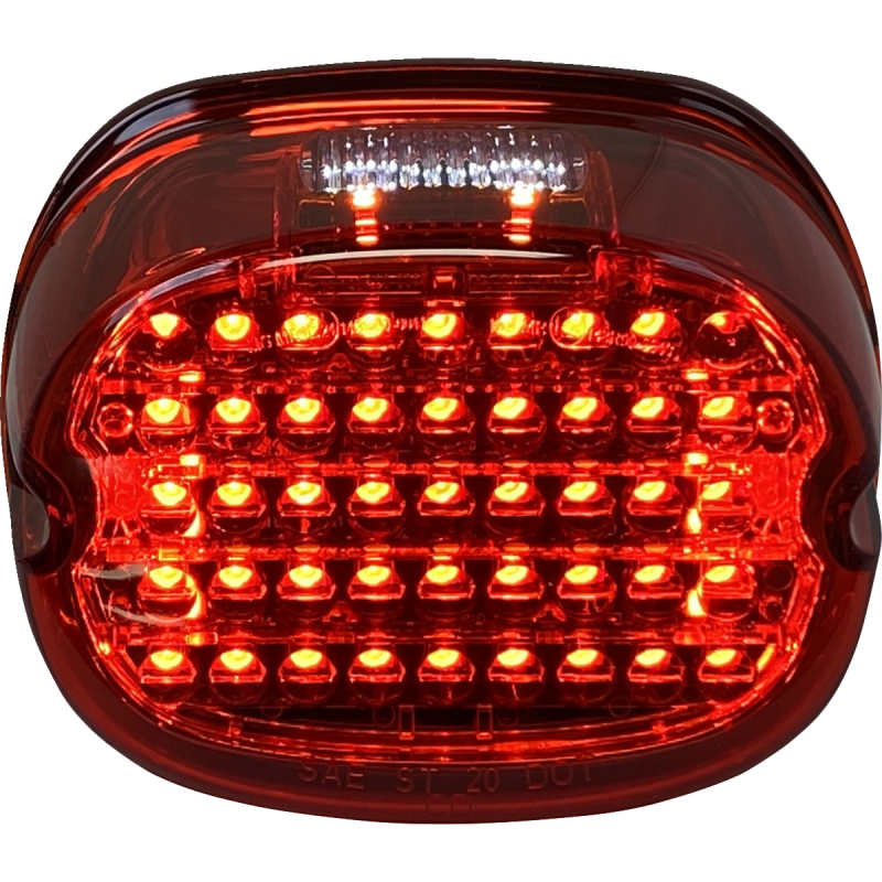Low-Profile LED Taillight - Red Lens, W/ Top Window