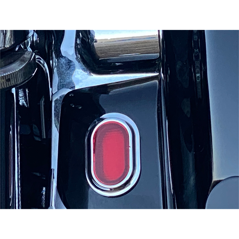 Plugz Antenna Grommet Lights - Red Lens, Chrome Trim