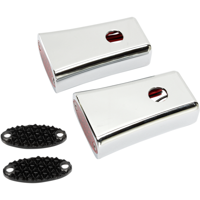 Stealth Fender Strut Marker Lights - Chrome, red LEDs
