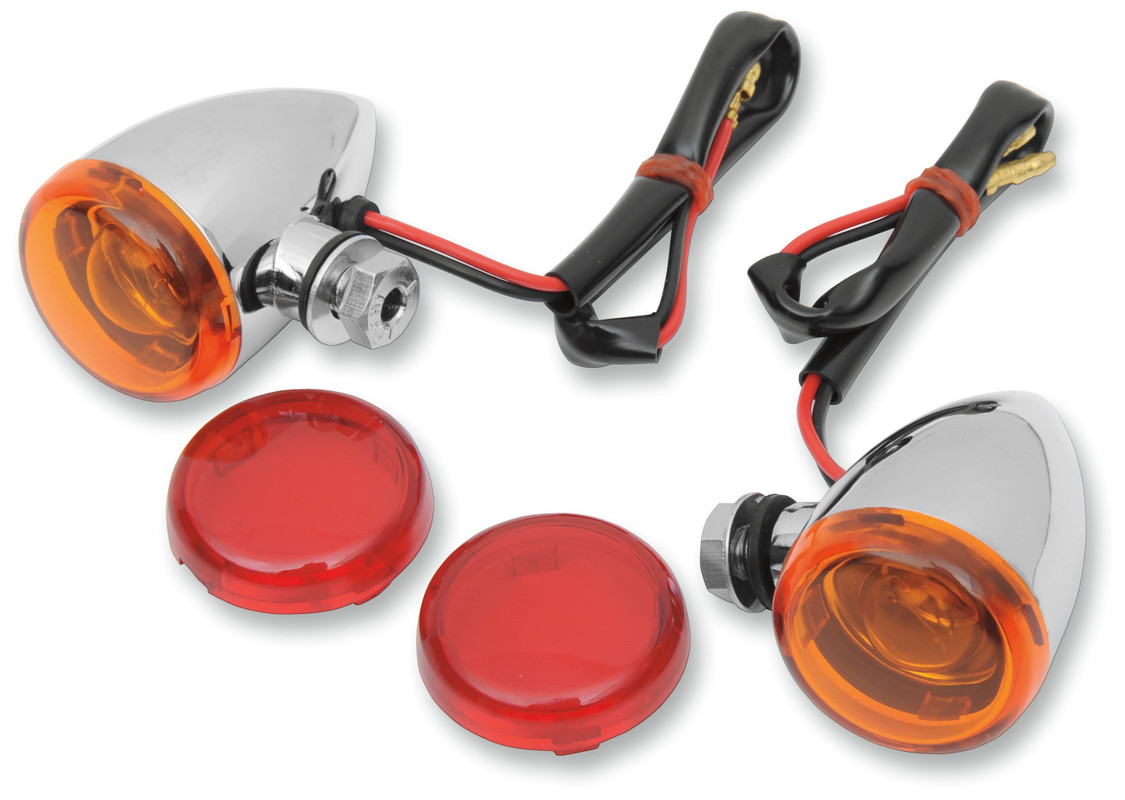 Chrome Mini Deuce Light Amber/Red (Bolt)