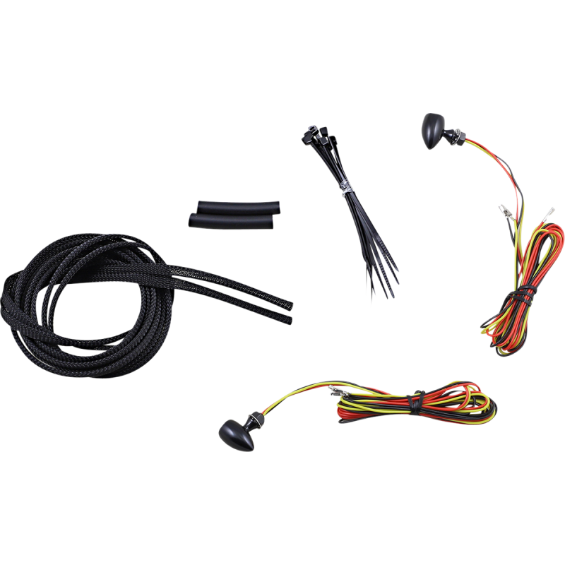 Micro Bullet V2 Amber/Red Gloss Black