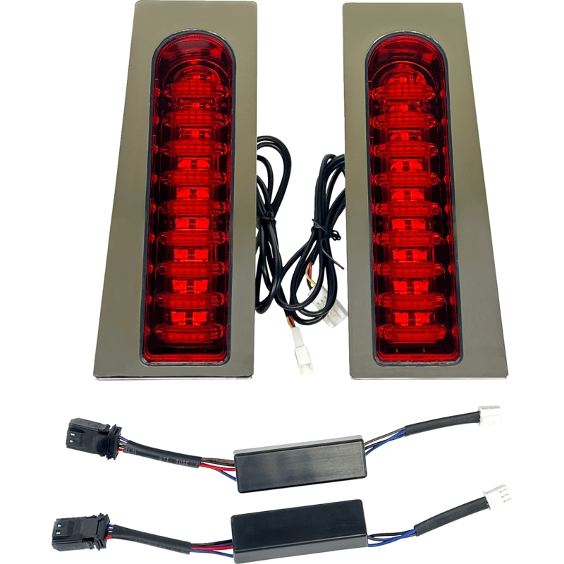 ProBEAM Fillerz Saddlebag LED Lights - Chrome/Red