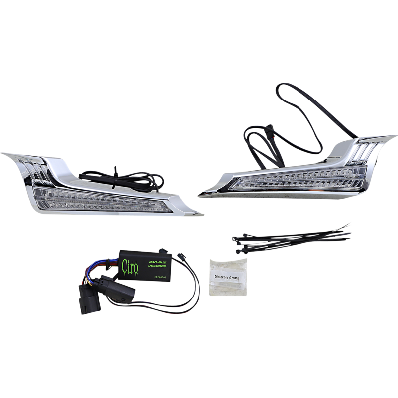 Filler Panel Lights Chrome/Clear/Red-Amber