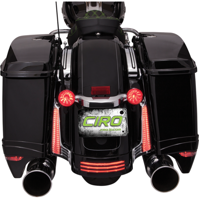 Filler Panel Lights Chrome/Clear/Red-Amber