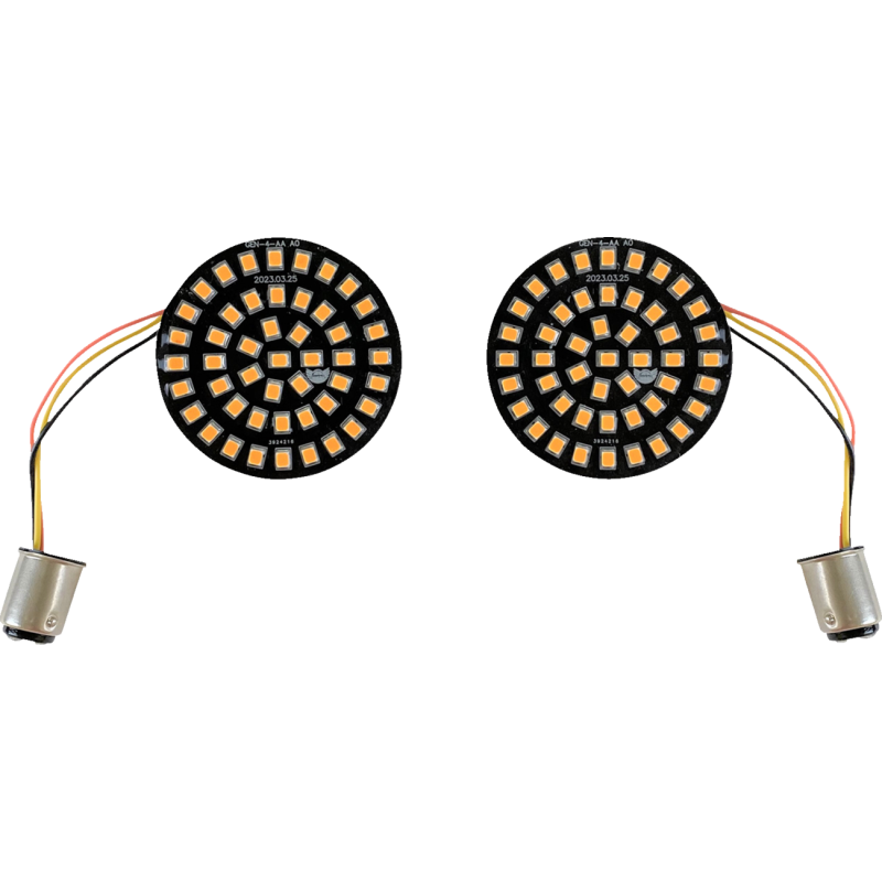 Custom Dynamics Genesis 4 Solid Amber 1157 Bullet Front Turn Signal Inserts