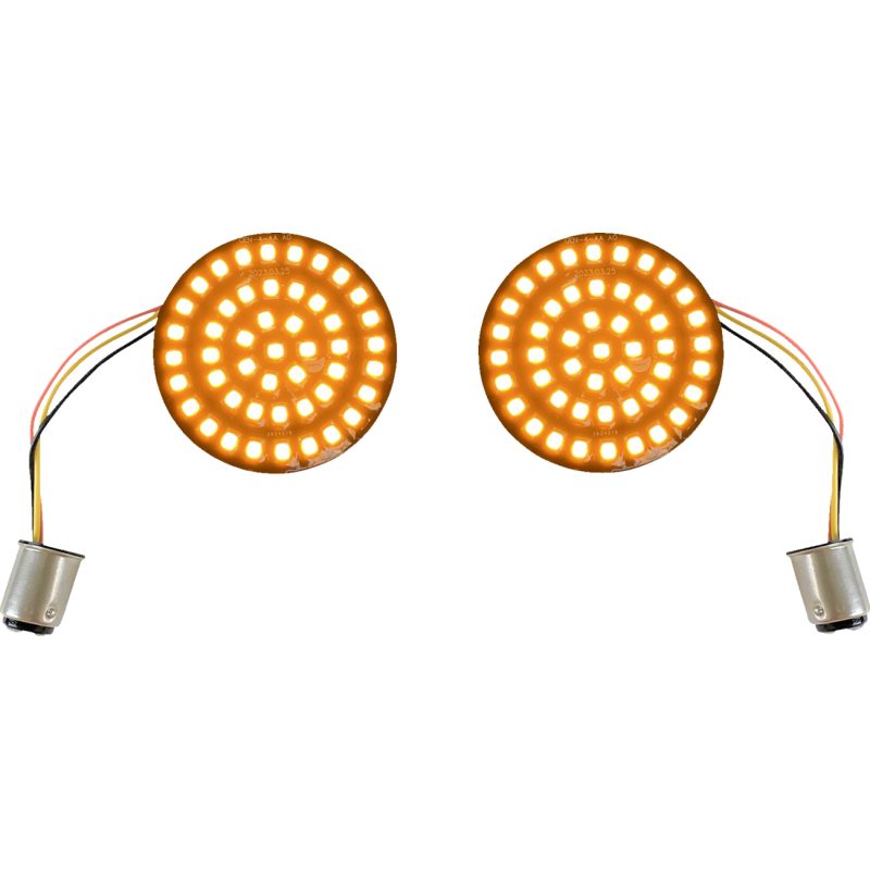 Custom Dynamics Genesis 4 Solid Amber 1157 Bullet Front Turn Signal Inserts