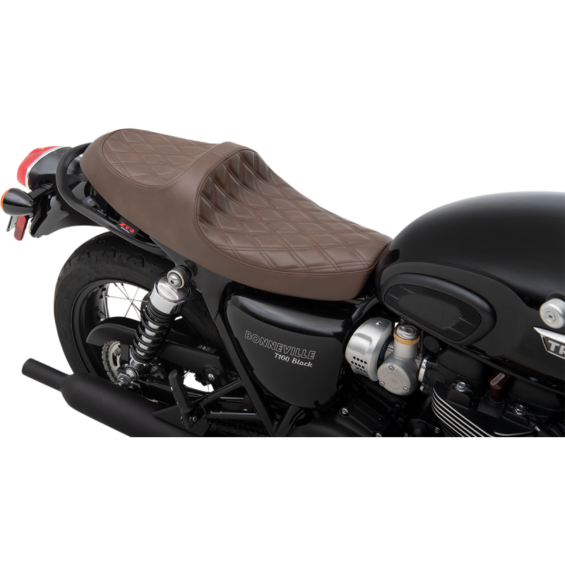 Predator III Seat - Double Diamond black stitch, brown