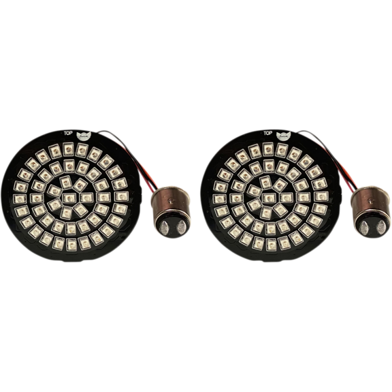 Custom Dynamics Genesis 4 Red Halo Rear 1157 Turn Signal Inserts