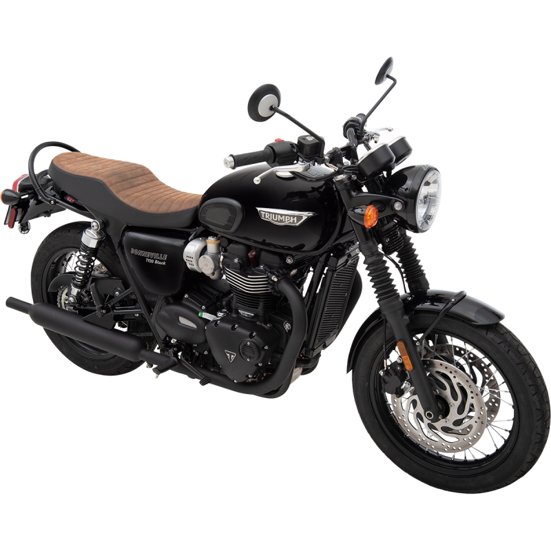 Retro-Style Seat - Classic stitch, brown distressed face/black