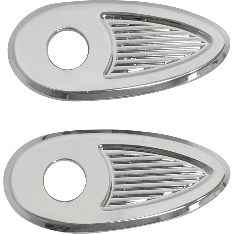 Turn Signal Adaptor/Cover Plates Chrome