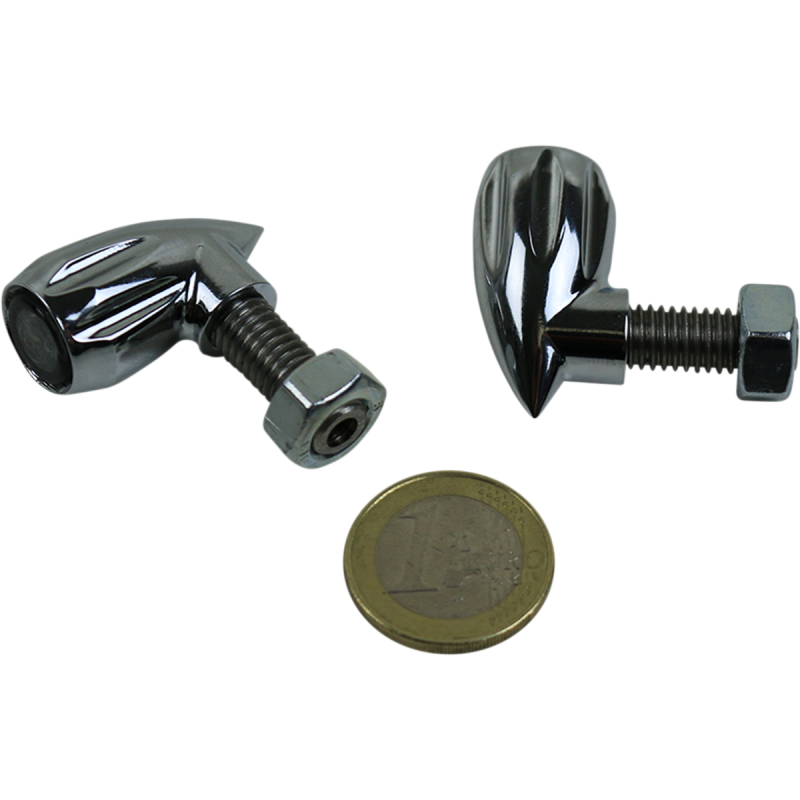 Neowise 3-1 Bullet Rear Indicators Grooved Chrome