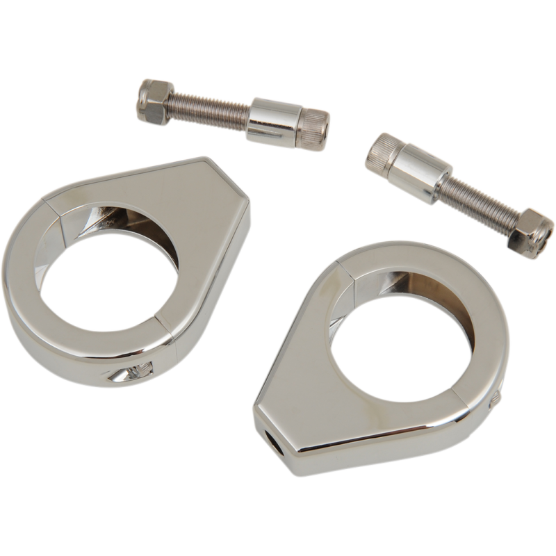 Turn Signal Fork Clamp Smooth 39mm Chrome