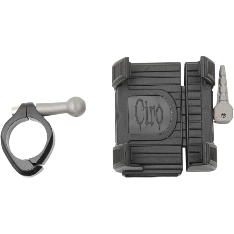 Smartphone Holder without Charger - Black Handlebar Mount (1-1/4")