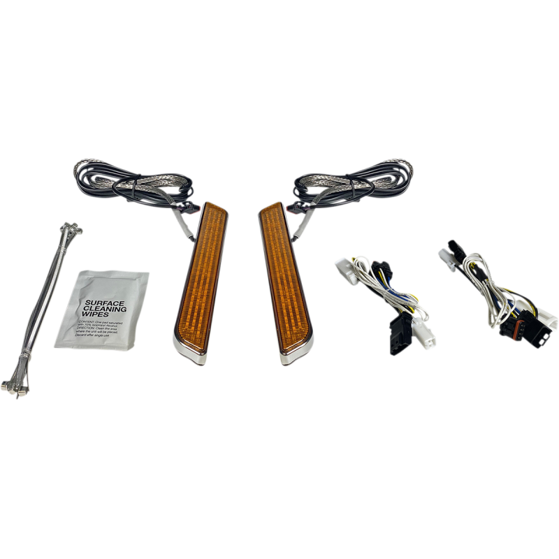 Amber lens, chrome finish (14-24 Touring)