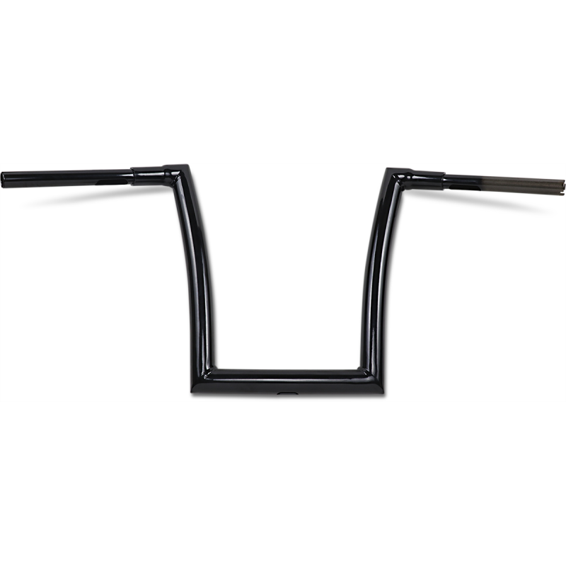 1 1/2" Strip Handlebar - Gloss Black, 14" End Rise