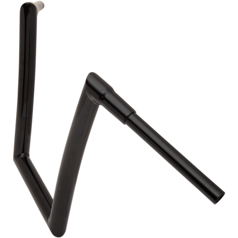 1 1/2" Strip Handlebar - Gloss Black, 14" End Rise