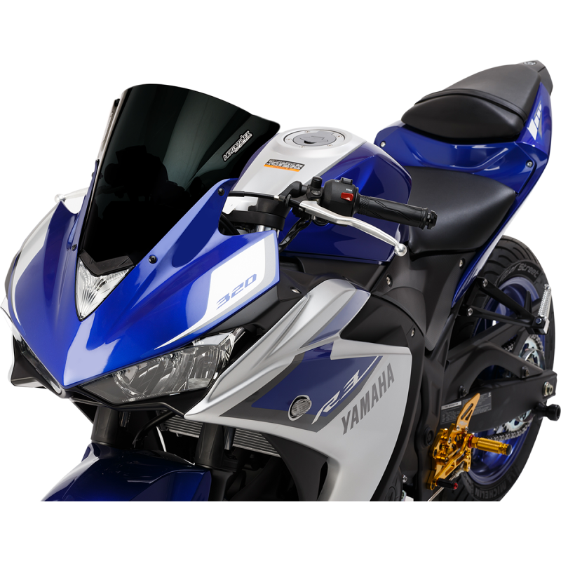 Grandprix Windscreen Solid Black for Yamaha YZF-R3 15-18