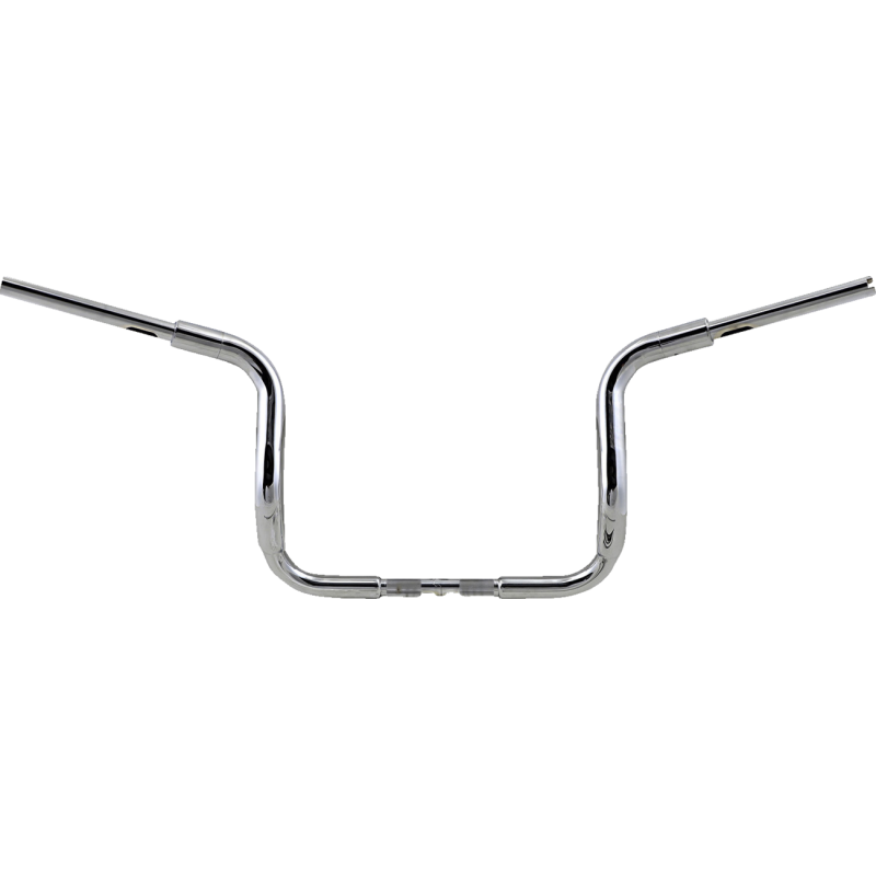 EZ Install Round Top Handlebar - Chrome, 12” Rise