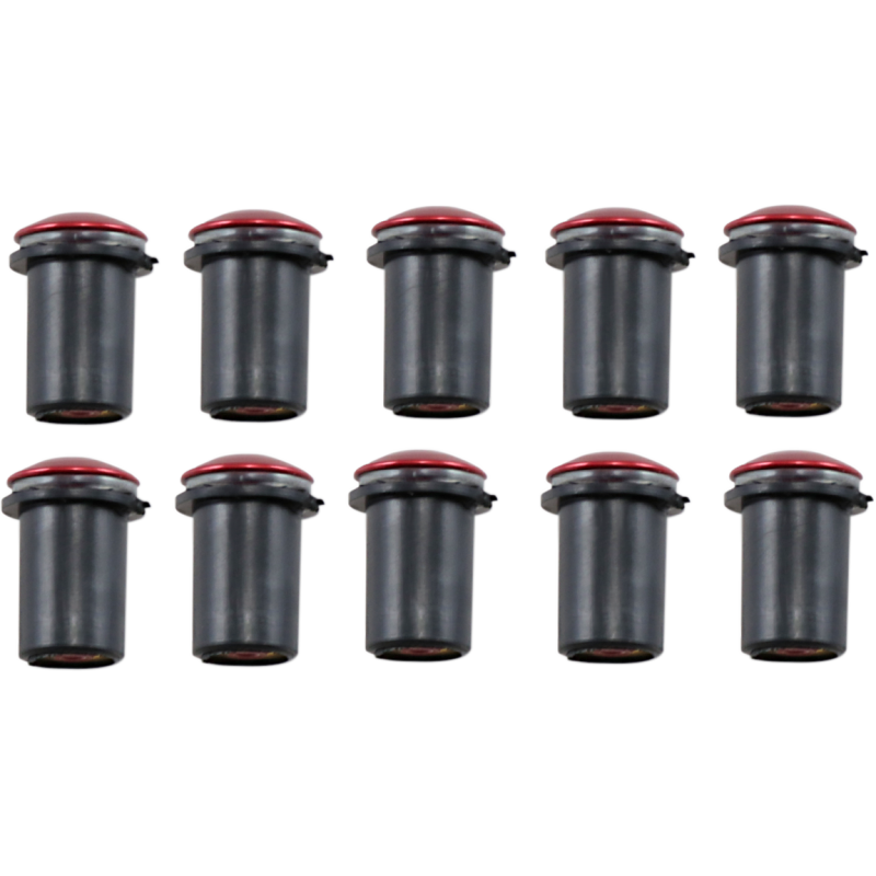 Round Windscreen Screw Kit - Red