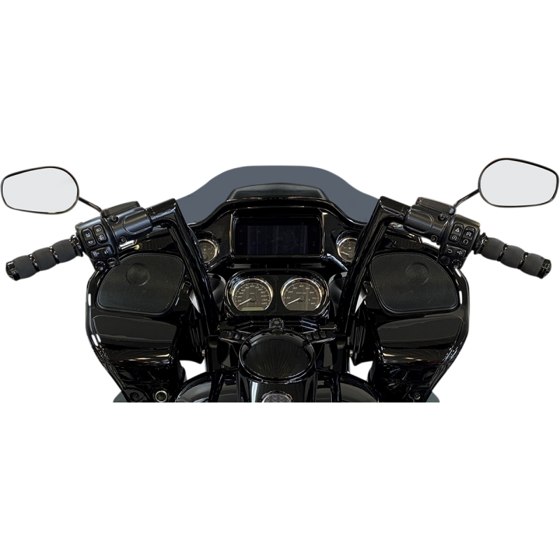 EZ Install Flat Top Handlebar - Gloss Black, 12” Rise