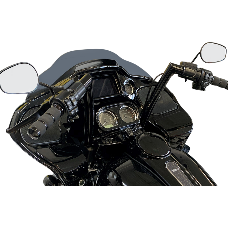 EZ Install Flat Top Handlebar - Gloss Black, 12” Rise