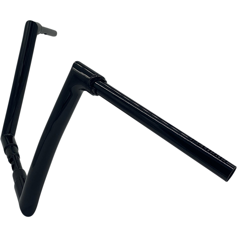 EZ Install Flat Top Handlebar - Gloss Black, 12” Rise