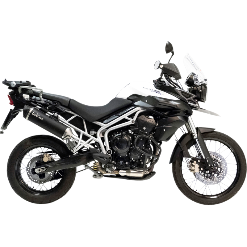 LV ONE EVO Black stainless steel Slip-On for TRIUMPH Tiger 800