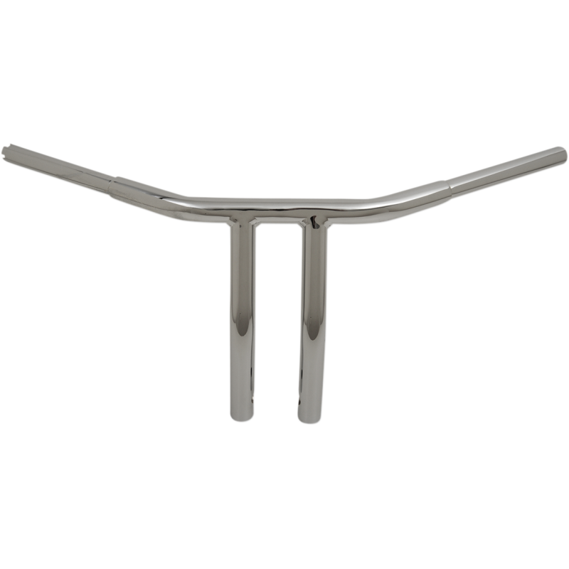 Drag Specialties 1 1/4" Buffalo Bars - Chrome - 10" T-Bar (curved risers)