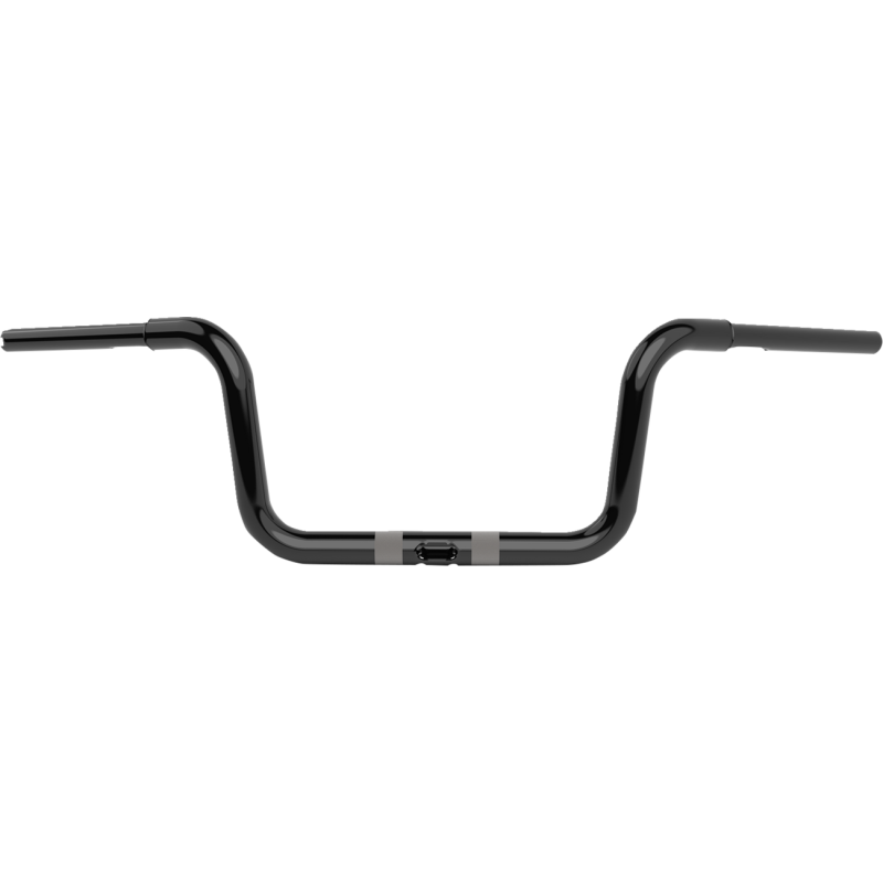 Gloss Black 1 1/4" Twin Round Handlebars, 8" End Rise