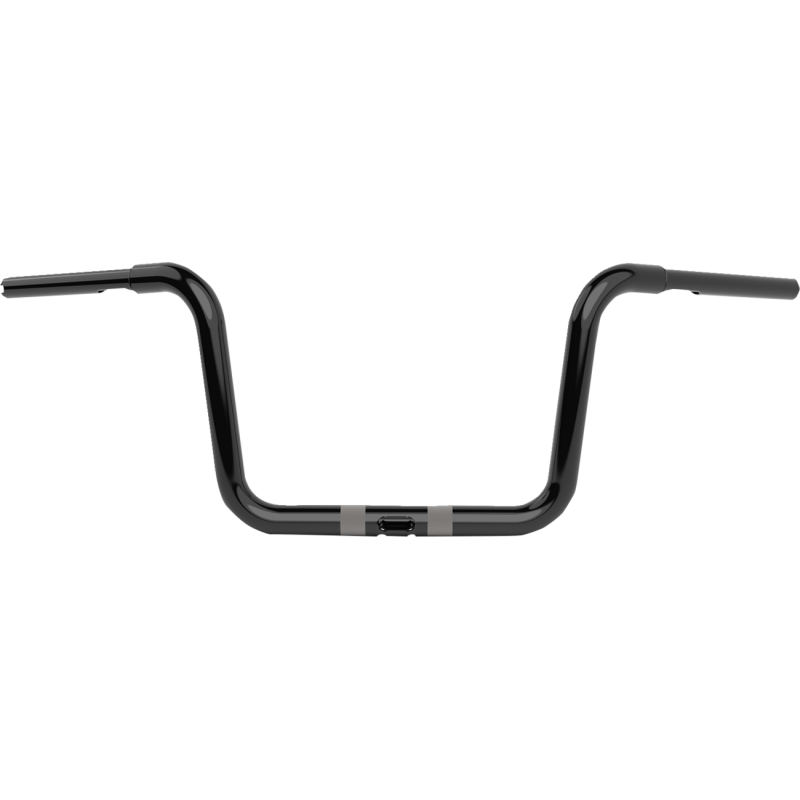 Gloss Black 1 1/4" Twin Round Handlebars, 10" End Rise