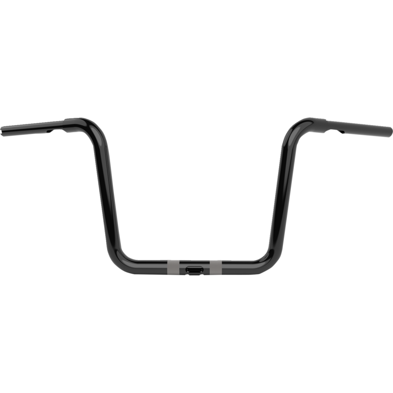 Gloss Black 1 1/4" Twin Round Handlebars, 12" End Rise