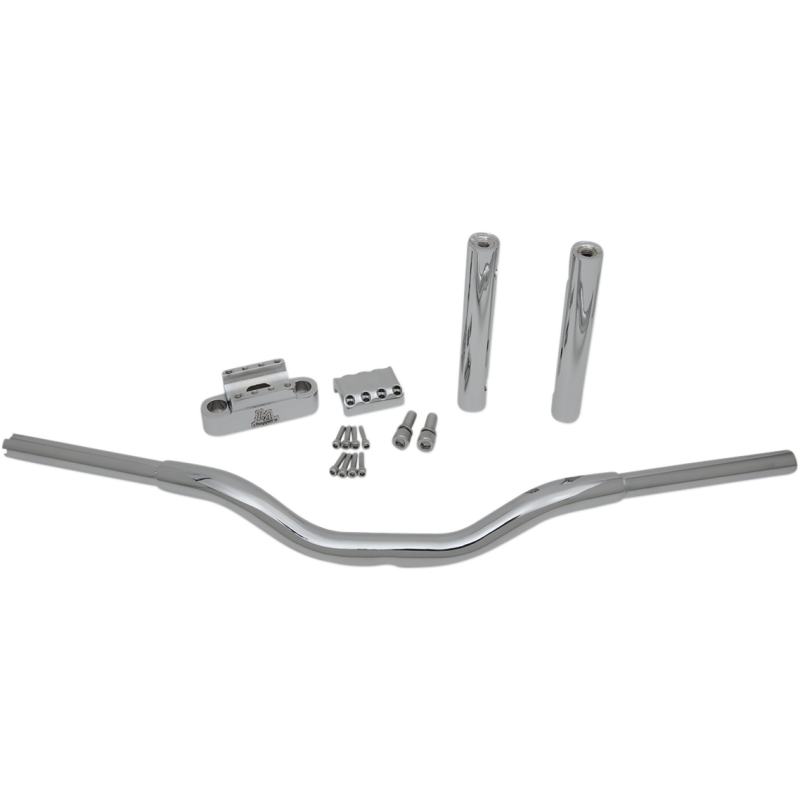 Chrome 1 1/4" Kage Fighter T-Bars, 12" End Rise