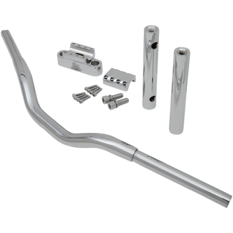Chrome 1 1/4" Kage Fighter T-Bars, 12" End Rise