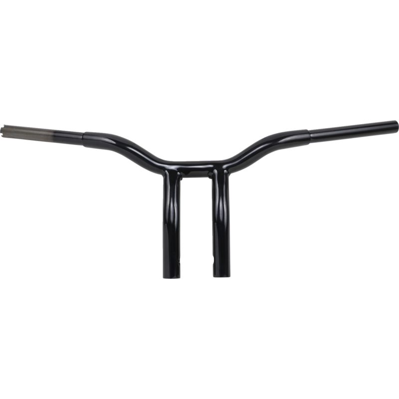 Gloss Black 1 1/4" One-Piece Kage Fighter T-Bars, 10" End Rise