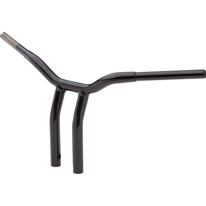 Gloss Black 1 1/4" One-Piece Kage Fighter T-Bars, 12" End Rise
